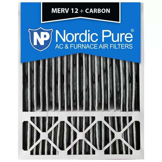 20x25x1 Filter Merv 12 Pleasted Plus Carbon - 2 Pack